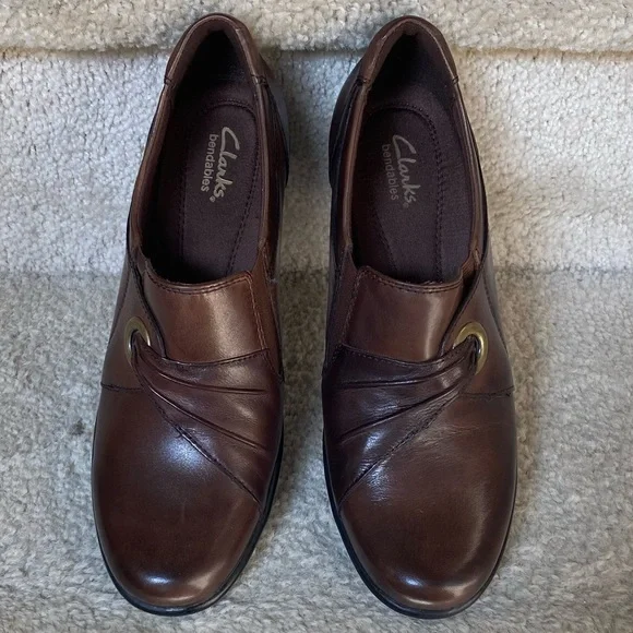 CLARKS BENDABLES SHOES WOMENS/BROWN/ SIZE 8 1/2 M/ STYLE # 38479/ USED. - Picture 2 of 8